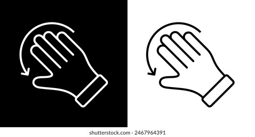Finger-Touch-Symbol. Schwarzes Symbol. Klicken. Finger. Fingergeste
