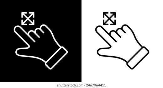 Ícono táctil de dedo. Icono negro. Hacer clic. Dedo. Gesto Con El Dedo
