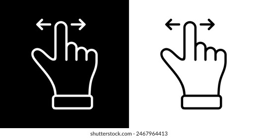 Finger touch icon. Black icon. Click. Finger. Finger Gesture
