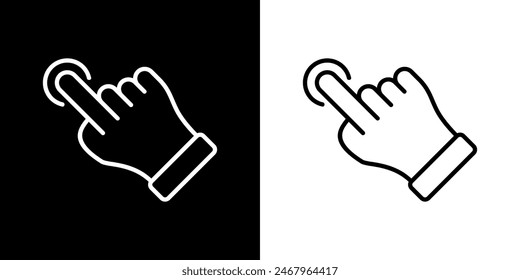 Finger touch icon. Black icon. Click. Finger. Finger Gesture
