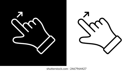 Finger touch icon. Black icon. Click. Finger. Finger Gesture
