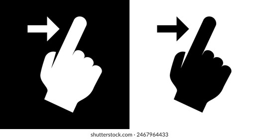 Finger touch icon. Black icon. Click. Finger. Finger Gesture
