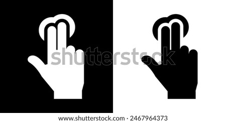 Finger touch icon. Black icon. Click. Finger. Finger Gesture
