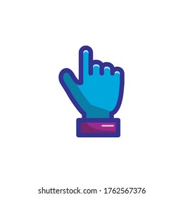 finger touch icon color style design