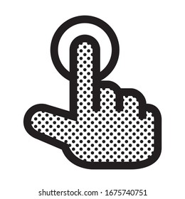 Toque de Dedo. Icono lleno de puntos.