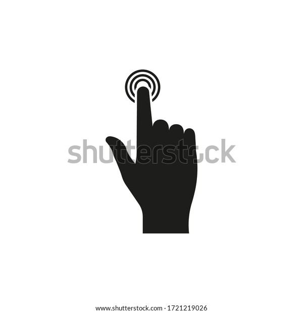 Finger Touch Icon Hand Touching Vector Stock Vector (Royalty Free ...