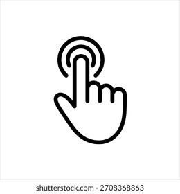 Finger touch icon isolated on white background
