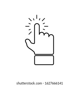 finger touch icon on white background, vector illustration