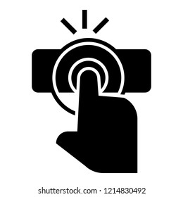 Finger touch icon. Simple illustration of finger touch vector icon for web design isolated on white background