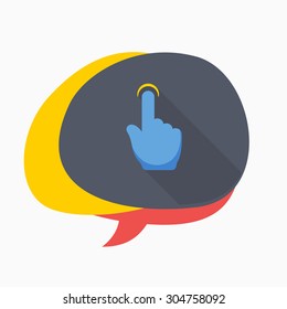 Finger touch icon - vector , eps10 (flat icon , long shadow)