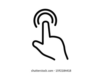Finger touch icon vector isolated