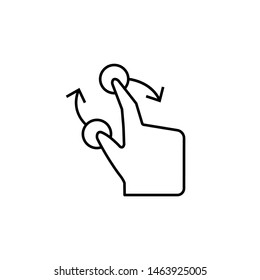 Finger, touch, move icon. Element of corruption icon. Thin line icon on white background