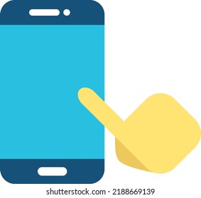 Pantalla del teléfono táctil del dedo. Icono de gestación de Smartphone