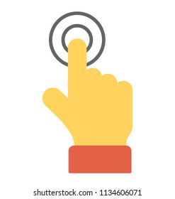 
A finger touch representing interactivity flat icon design
