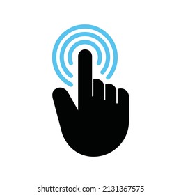 Finger touch screen gesture, Vector.