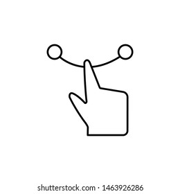 Finger, touch, screen icon. Element of corruption icon. Thin line icon on white background