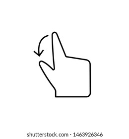 Finger, touch, screen icon. Element of corruption icon. Thin line icon on white background