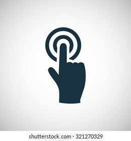 finger touch screen icon, on white background
