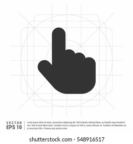 finger touch screen icon, on white background

