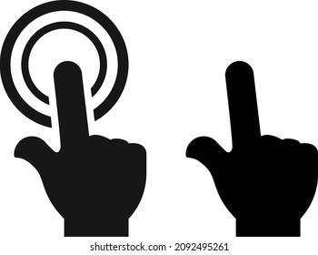 finger touch screen vector icon