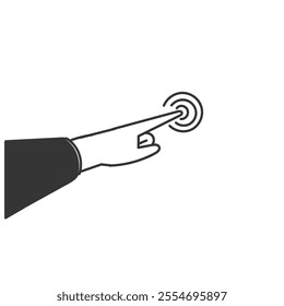 finger touch and tap gesture icon doodle