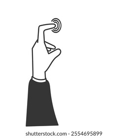 finger touch and tap gesture icon doodle