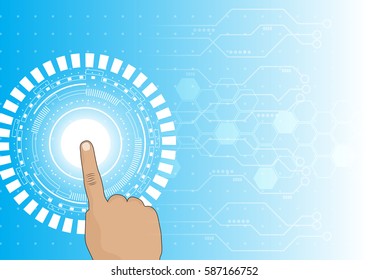 Finger touch technology concept