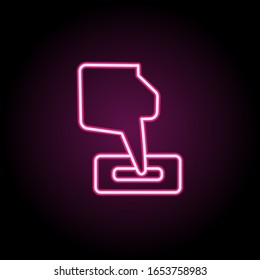 Dedo, toque, gestos icono neón. Línea delgada simple, contorno vectorial tacto iconos gestos para ui y ux, sitio web o aplicación móvil