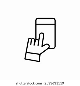 finger touching icon sign vector