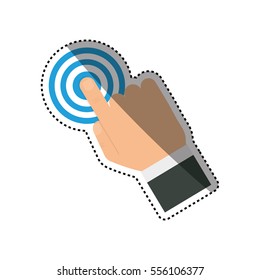 Finger touching something icon vector illustration graphic design