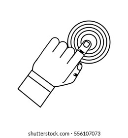 Finger touching something icon vector illustration graphic design