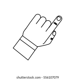 Finger touching something icon vector illustration graphic design