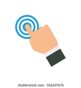 Finger touching something icon vector illustration graphic design