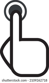 Finger touching. Touchscreen symbol. Hand clicking icon