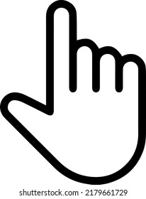 finger touching vector icon - modern and linear style.