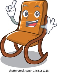 Finger toy rocking chair above cartoon table