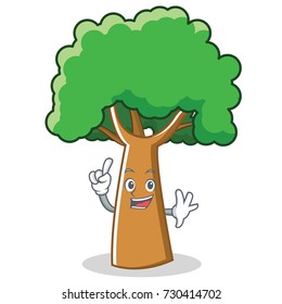 Finger tree character cartoon style