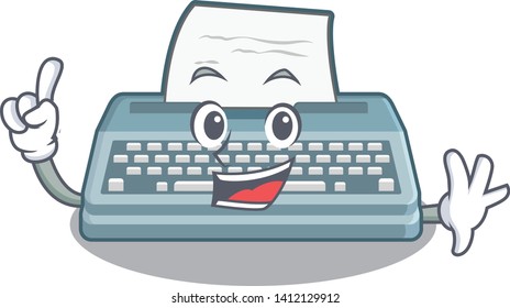 Finger typewriter in the a mascot closet