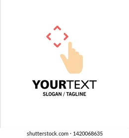 Finger, Up, Gestures, Move Business Logo Template. Flat Color