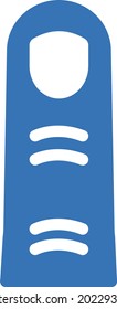 icono de color de glifo vector de dedo