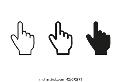 Finger    vector icon. Illustration isolated for graphic and web design.