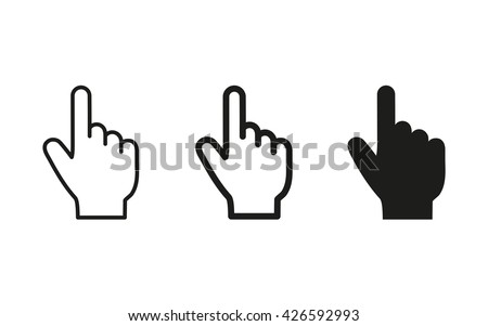 Finger    vector icon. Illustration isolated for graphic and web design.