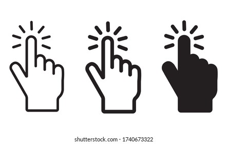 Finger vector icon isolated for graphic and web design.