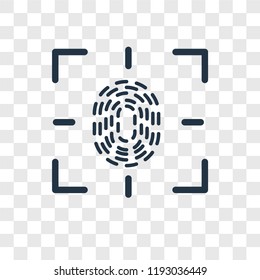 Finger vector icon isolated on transparent background, Finger transparency logo concept