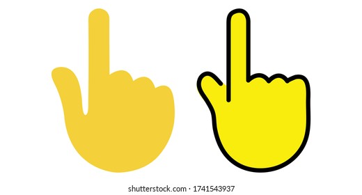 Finger Vector Icon Pointing Up. Backhand Index Pointing Up Emoji Emoticon. Illustration Hand Gesture.