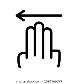 finger vector thin line icon 