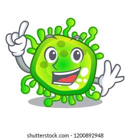 Finger virus cells bacteria microbe isolated mascot