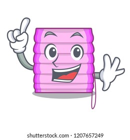 Finger window with blinds isolated on mascot