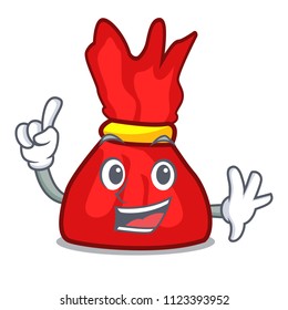 Finger wrapper candy mascot cartoon