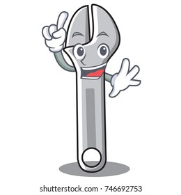 Finger wrench character cartoon style